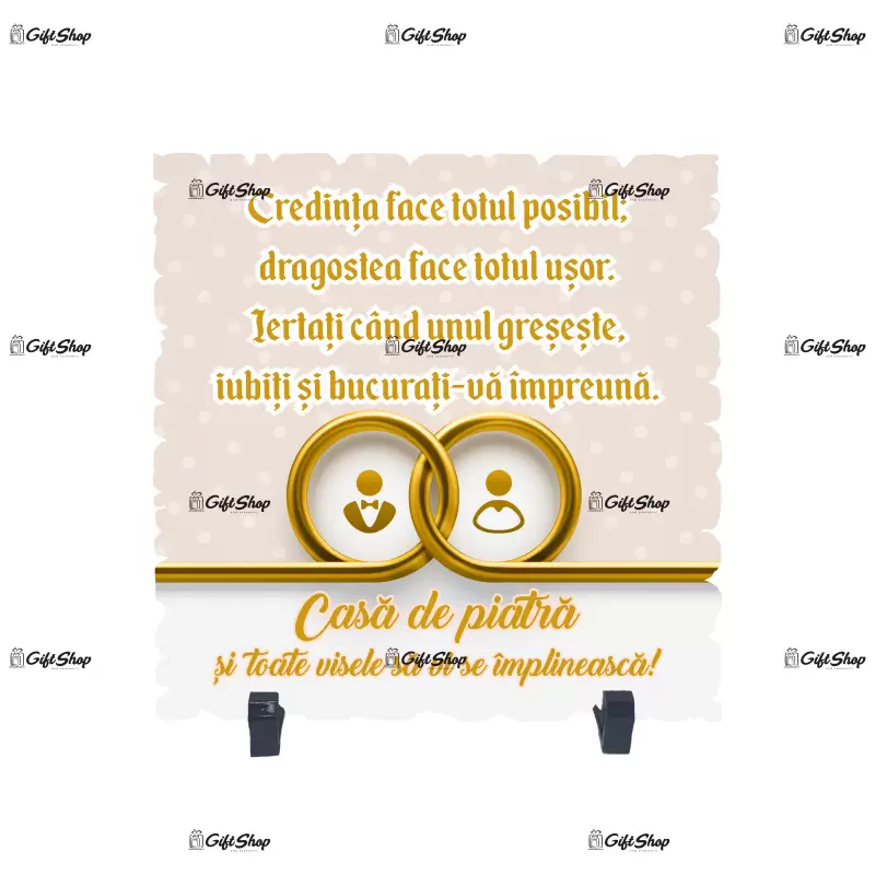 Credinta face totul posibil placheta cu picioruse, placheta cu mesaj